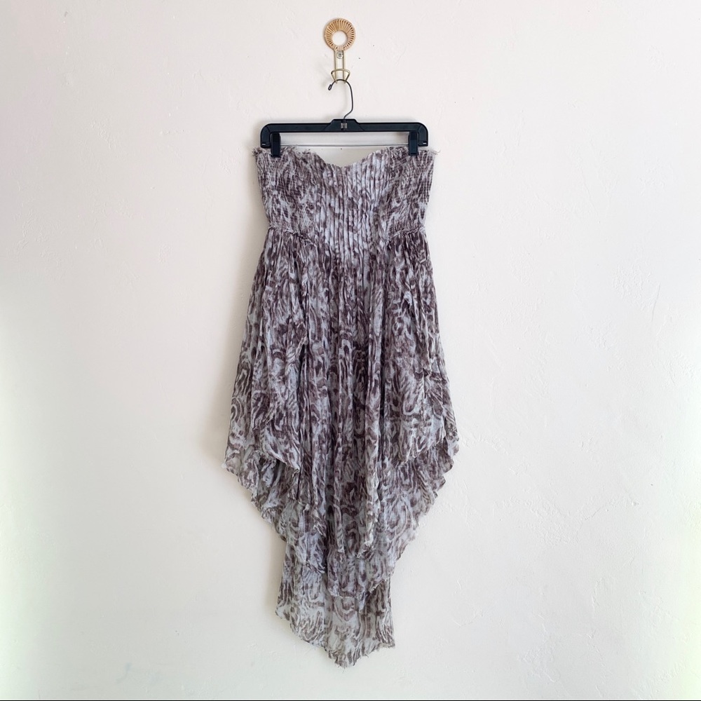 Free People Strapless Tie Dye Dress